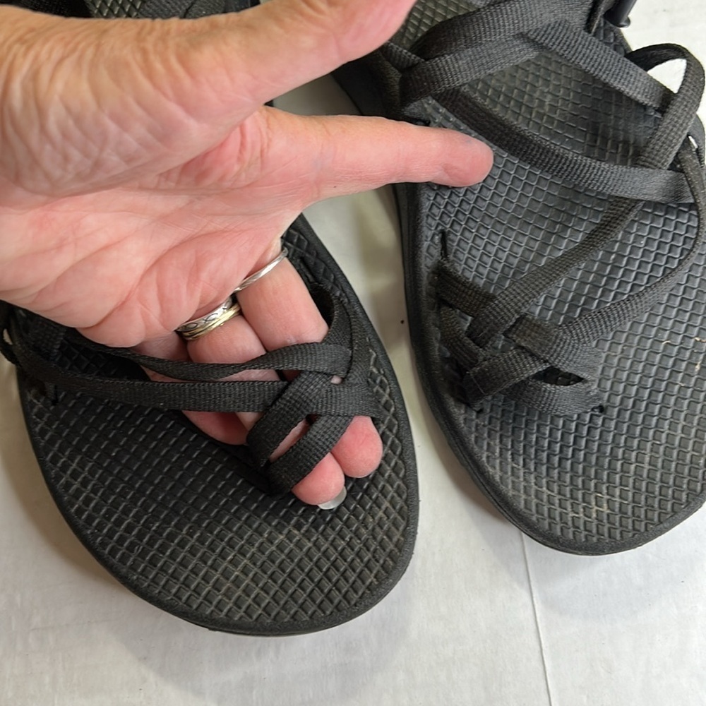 CHACO WOMENS BLACK STRAPPY ADJUSTABLE. STRAPS OUTDOOR SPORTS SANDAL SZ W10 - Picture 6 of 12